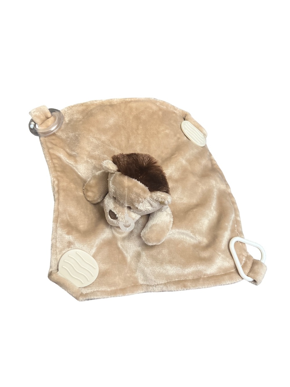 Modern Baby Snuggle Blankie Brown Lion Security Blanket Lovey  Activity Toy